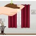 (K68) BURGUNDY 2-Piece Indoor and Outdoor Thermal Sun Blocking Grommet Window Curtain Set, Two (2) Panels 35" x 63" Each   